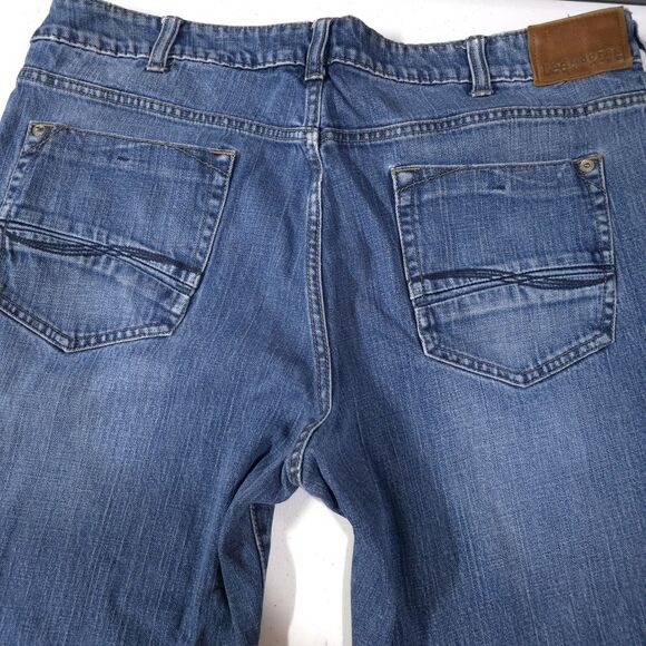 Stretch Comfort Blue Jeans 38x29 Mens L342 Straight Leg Medium Wash Western Work - Picture 13 of 16